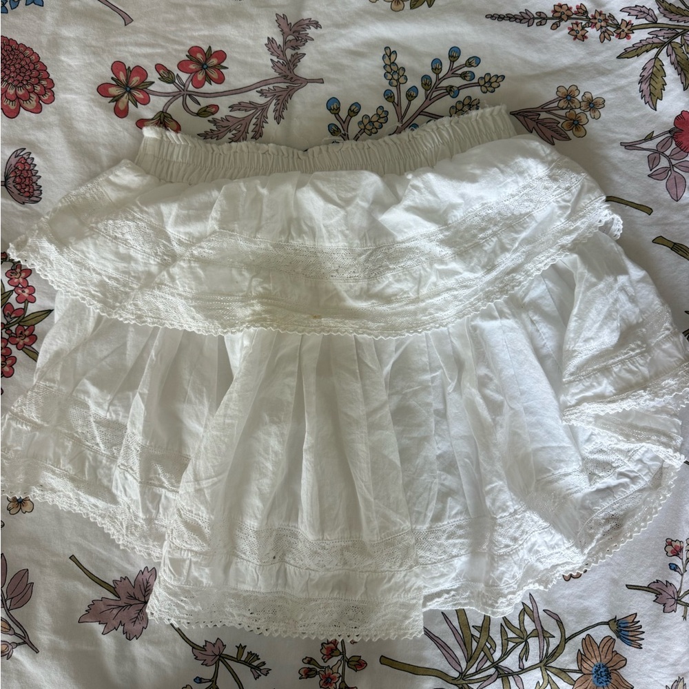 LoveShackFancy Ruffle Mini Skirt - Picture 2 of 4